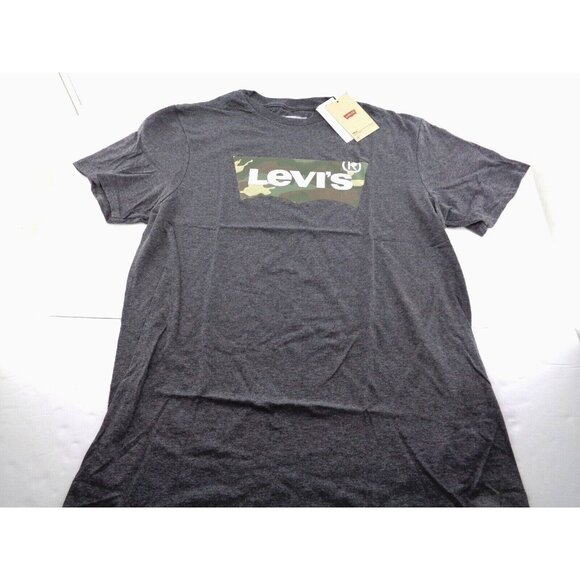 Levi's Men's Camo Batwing Logo-Print T-Shirt - Bennet Camo Graphite Gray size M - Picture 5 of 8